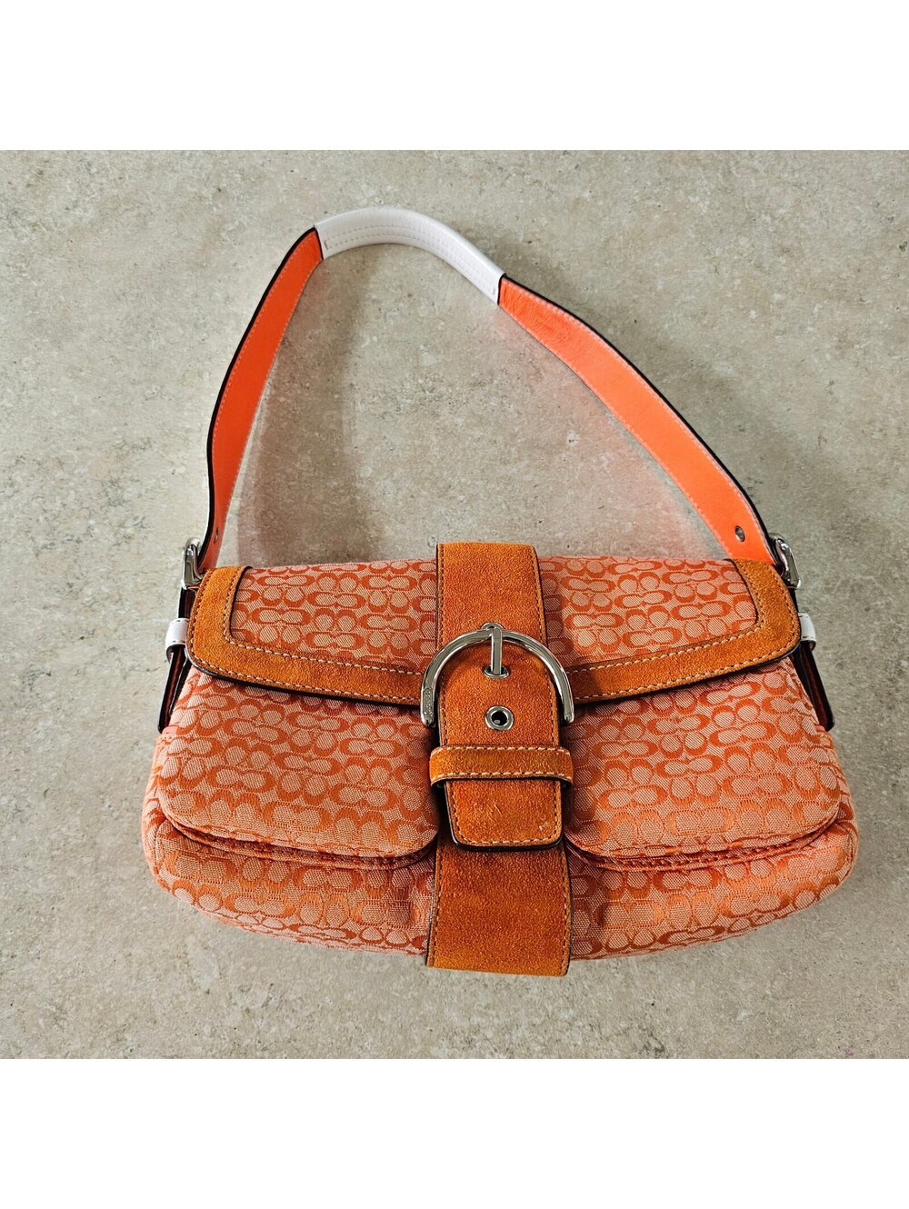 Vintage Coach Y2K Orange Mini Soho Shoulder bag